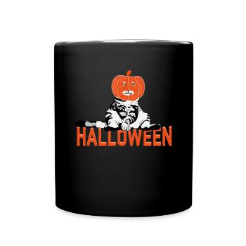 Halloween Cat - Full Colour Mug - black - Front