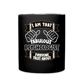 psychologue drôle de dicton cadeau - Mug uni - noir - Devant