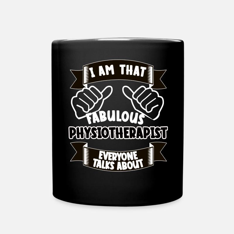 Physiotherapeut Lustiger Spruch Geschenk - Tasse einfarbig - Schwarz