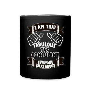 Conseiller fiscal Idée de cadeau drôle de dicton - Mug uni - noir - Devant