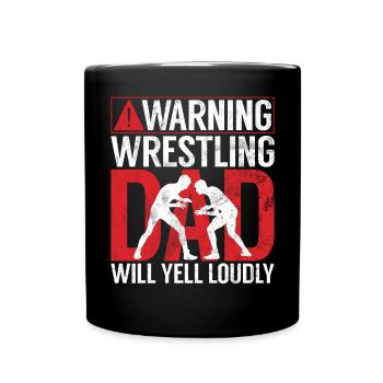 Wrestling Dad Wrestler Männer Vatertag - Tasse einfarbig - Schwarz - Vorne