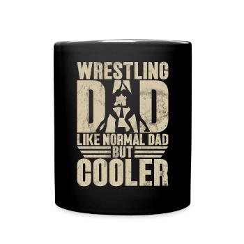 Wrestling Dad Wrestler Männer Vatertag - Tasse einfarbig - Schwarz - Vorne