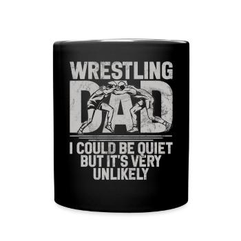 Wrestling Dad Wrestler Männer Vatertag - Tasse einfarbig - Schwarz - Vorne