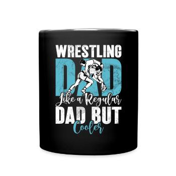 Wrestling Dad Wrestler Männer Vatertag - Tasse einfarbig - Schwarz - Vorne