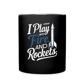Modèles réduits de fusées amusantes - Mug uni - noir - Devant