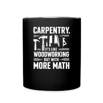 menuiserie menuiserie humour math lover - Mug uni - noir - Devant