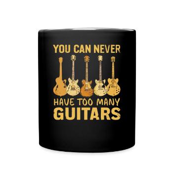 On n’a jamais trop de guitares - Mug uni - noir - Devant
