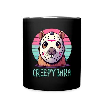 Capybara horror freak Funny horror movie fans - Full Colour Mug - black - Front
