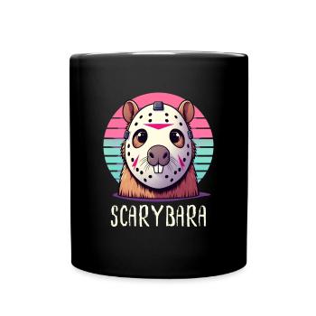 Funny Horror theme Australian Capybara - Full Colour Mug - black - Front