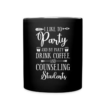 School Counselor Coffee I Like To - Tasse einfarbig - Schwarz - Vorne