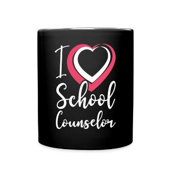 School Counselor Heart I (Heart) - Tasse einfarbig - Schwarz - Vorne