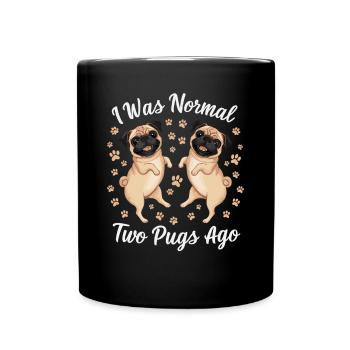 I was normal in front of two boobs - Full Colour Mug - black - Front
