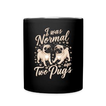 I was normal in front of two boobs - Full Colour Mug - black - Front