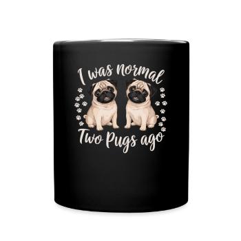 I was normal in front of two boobs - Full Colour Mug - black - Front