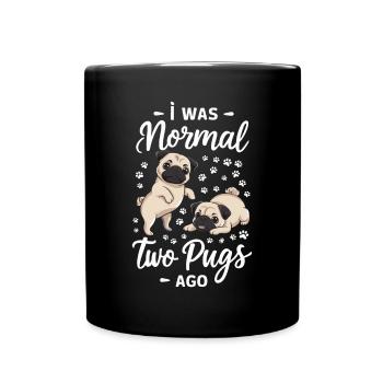 I was normal in front of two boobs - Full Colour Mug - black - Front