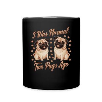 I was normal in front of two boobs - Full Colour Mug - black - Front
