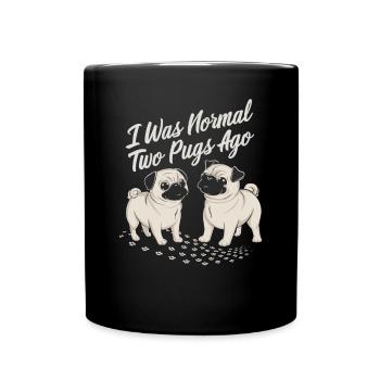 I was normal in front of two boobs - Full Colour Mug - black - Front