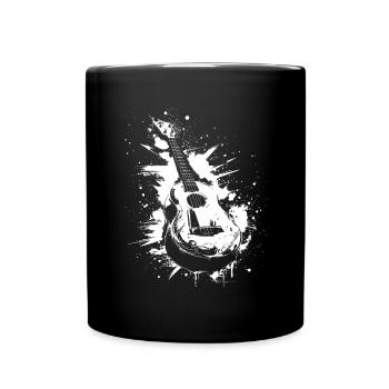 Ukulele Graffiti - Tasse einfarbig - Schwarz - Vorne