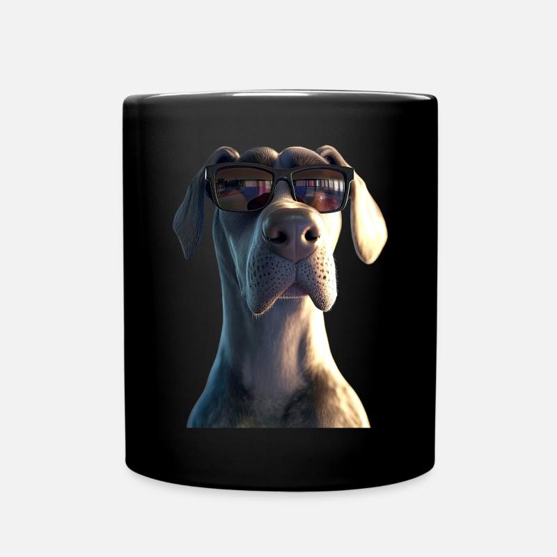 Deutsche Dogge Hatzrüde Saupacker Große Doggen - Tasse einfarbig - Schwarz