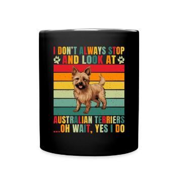 Australian Terrier Gifts - Tasse einfarbig - Schwarz - Vorne