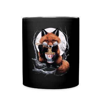 Fuchs - Tasse einfarbig - Schwarz - Vorne
