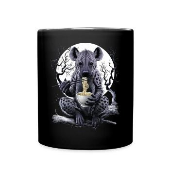 Hyäne - Tasse einfarbig - Schwarz - Vorne