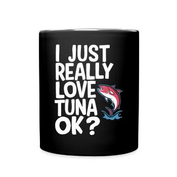 Thunfisch - Tasse einfarbig - Schwarz - Vorne
