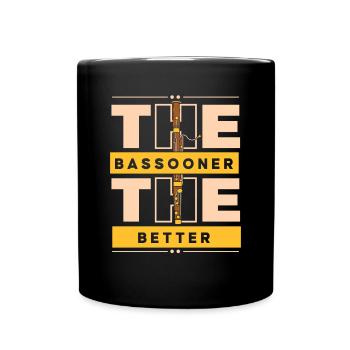 Der Fagott Die bessere Aerophon-Musik - Tasse einfarbig - Schwarz - Vorne