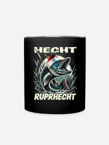 Pike Pike Christmas Fish - Full Colour Mug - black