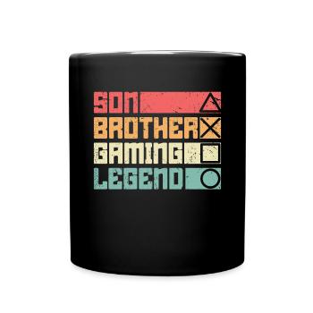 Video Games Gaming Boys Brother Teen - Full Colour Mug - black - Front