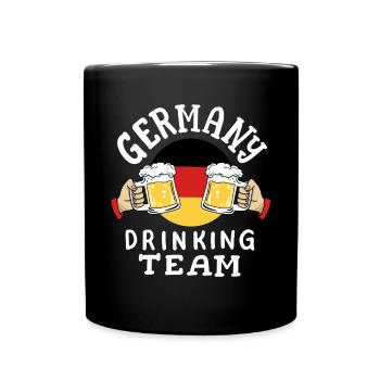 Deutschland Bierliebhaber - Tasse einfarbig - Schwarz - Vorne