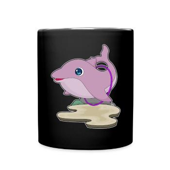 Gymnastique d’entraînement Dolphin Fitness Hoop - Mug uni - noir - Devant
