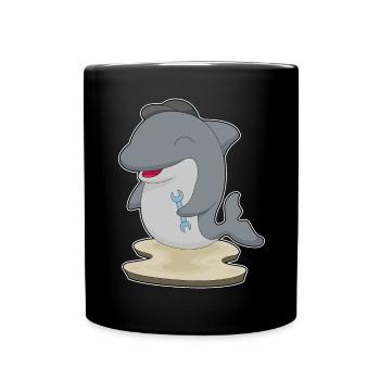 Delfin Mechanic Wrench Workshop - Full Colour Mug - black - Front