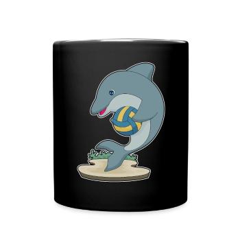 Dauphin Joueur de volley-ball Volley-ball - Mug uni - noir - Devant