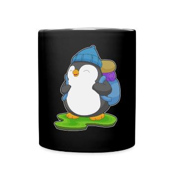 Randonnée à dos Penguin Hiker - Mug uni - noir - Devant
