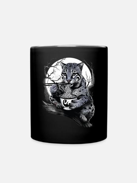 Ozelot - Tasse einfarbig - Schwarz