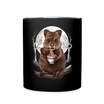 Quokka - Tasse einfarbig - Schwarz - Vorne