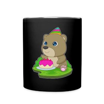 Gâteau d’anniversaire ours - Mug uni - noir - Devant