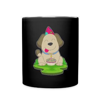Gâteau d’anniversaire pour chien - Mug uni - noir - Devant