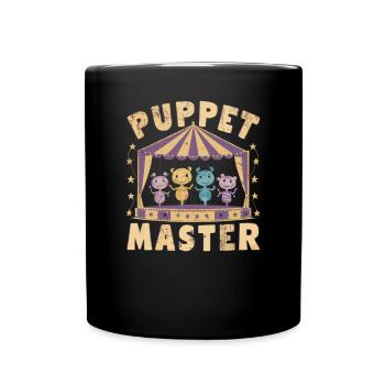 Rétro marionnettiste maître cirque sur le thème - Mug uni - noir - Devant