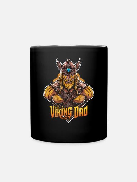 Viking papa guerrier de la mythologie nordique - Mug uni - noir