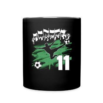 11e anniversaire 11 ans de football Joueur de football - Mug uni - noir - Devant