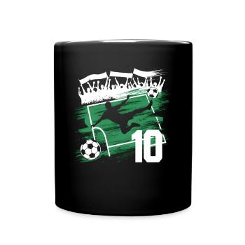 10e anniversaire 10 ans de football Joueur de football - Mug uni - noir - Devant