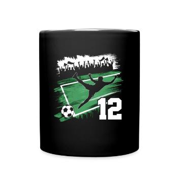 12th Birthday 12 Years Soccer Soccer Player - Full Colour Mug - black - Front
