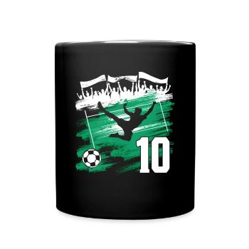 10e anniversaire 10 ans de football Joueur de football - Mug uni - noir - Devant