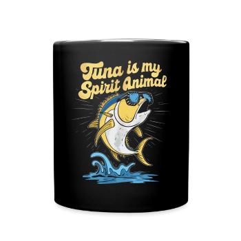 Thunfisch - Tasse einfarbig - Schwarz - Vorne