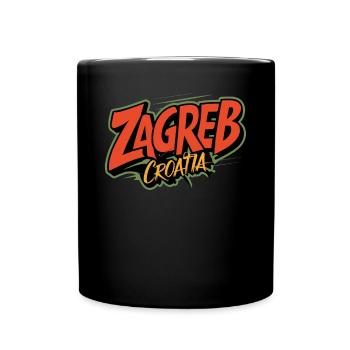 Zagreb Croatia Souvenir - Tasse einfarbig - Schwarz - Vorne