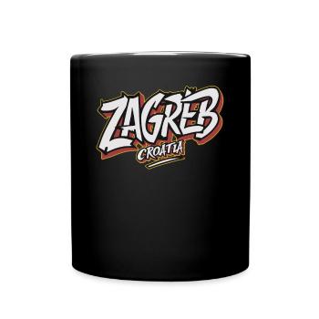 Zagreb Croatia Souvenir - Tasse einfarbig - Schwarz - Vorne
