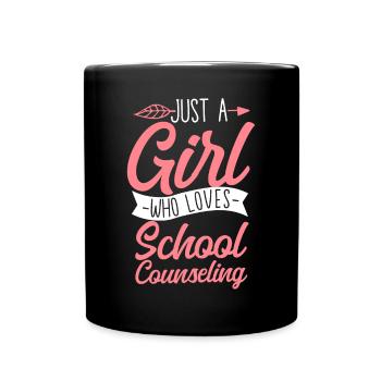 Conseillère scolaire Juste une fille qui - Mug uni - noir - Devant