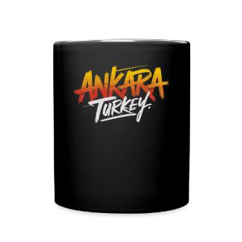 Ankara Turkey Souvenir - Tasse einfarbig - Schwarz - Vorne